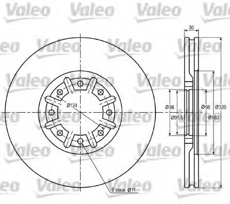 VALEO 187047 Brake Disc